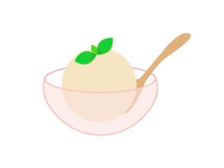 Illustration, vanilla icecream, cafe, cafe menu, 