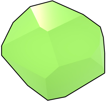 ペリドット ペリドット 鉱物,宝石,ペリドット,岩石,黄緑色,蛍光色,3dcg,立体,デフォルメ,背景透過のイラスト素材