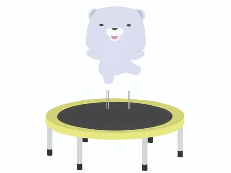 trampoline_bear, , JPG, PNG and AI