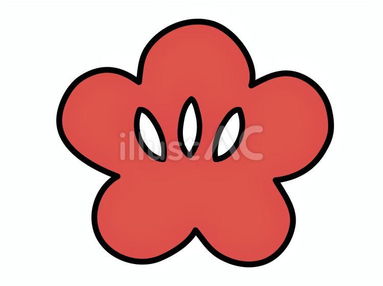 手描きの梅の花 梅,花,手描きのイラスト素材