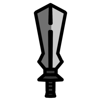 A gray, jagged, deformed sword, , JPG and PNG