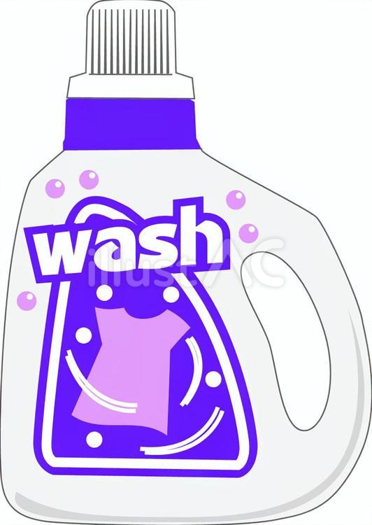 紫の洗濯用洗剤です。 洗濯用洗剤,シンプル,洗濯のイラスト素材