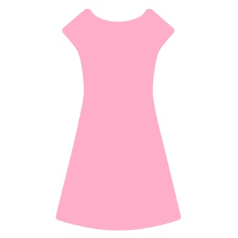 ピンクのワンピースシルエット アイコン,服,ワンピース,オシャレ,ピンク,シルエットのイラスト素材