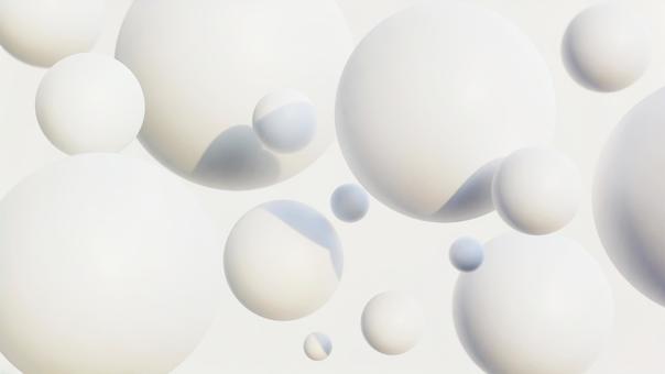 抽象的白色球體背景。 3DCG 抽象的白色球體背景。 3DCG