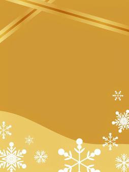 冬の高級感あふれる金色と雪の結晶の背景 背景,冬,雪,結晶,クリスマス,ゴールド,飾り枠,イベント,高級感,エレガントのイラスト素材