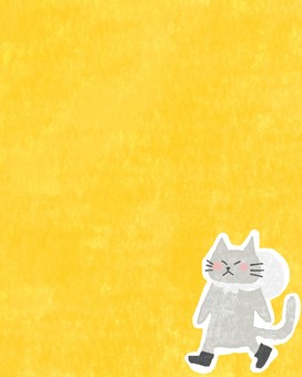 長靴をはいたねこ♪ かわいい,ねこ,動物,いきもの,長靴,靴,歩く,しっぽ,きいろ,イエローのイラスト素材