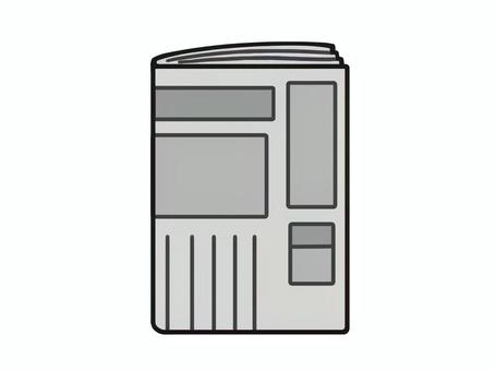 文字なしの新聞紙のイラスト 生活,新聞紙,記事,ニュース,紙,配達物のイラスト素材