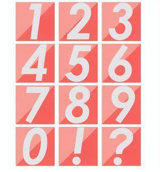 番号・数字アイコン 番号,数字,マーク,アイコン,ナンバリング,赤色のイラスト素材