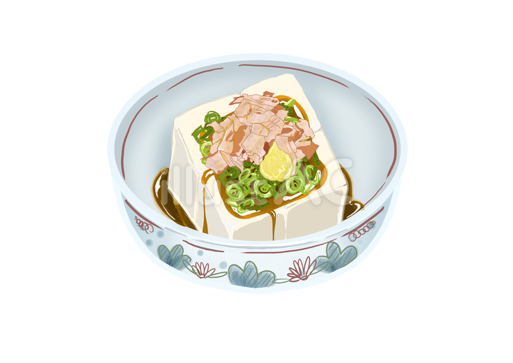 冷ややっこ 冷ややっこ,豆腐,ネギのイラスト素材