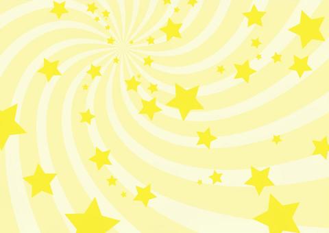可愛いぐるりと星の黄色の背景 黄色,背景,壁紙,星,旋回,ぐるり,渦,ai,フレーム,桃色のイラスト素材