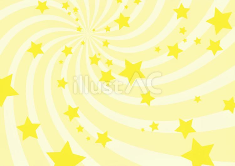 可愛いぐるりと星の黄色の背景 黄色,背景,壁紙のイラスト素材