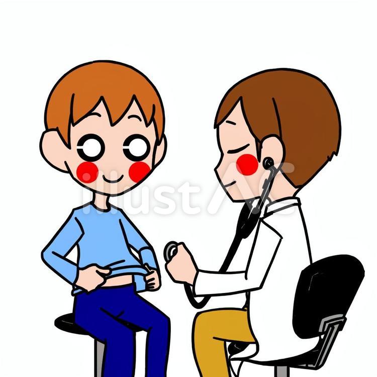 医療（診察•聴診） 医者,聴診,診察のイラスト素材