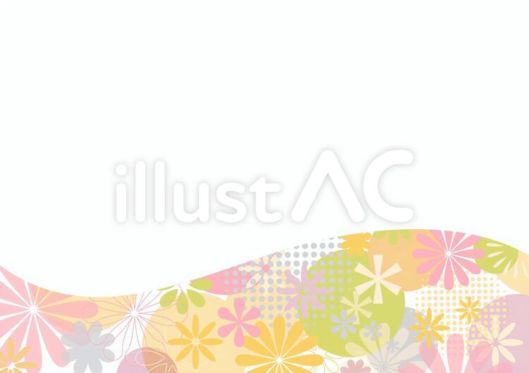 春の素材25 花,春,フレームのイラスト素材