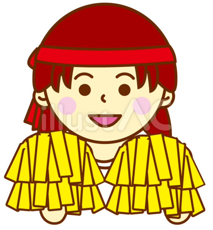 運動会　応援 運動会,チアリーディング,女の子のイラスト素材