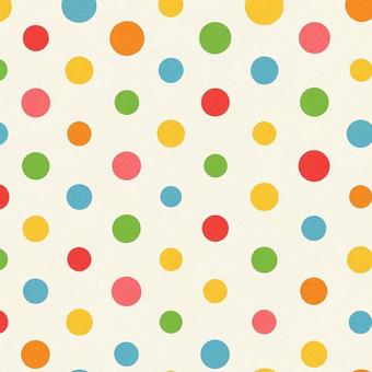 カラフルな水玉模様の背景素材