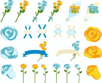 Illustration, dina bapak, rose, a mawar, 