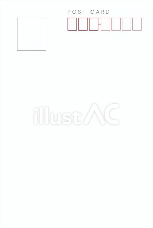 ＜郵便規定に準拠＞ポストカード　宛名面 はがき,ハガキ,郵便はがきのイラスト素材