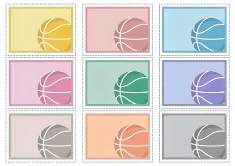 Illustration, basketball, ball, message card, 