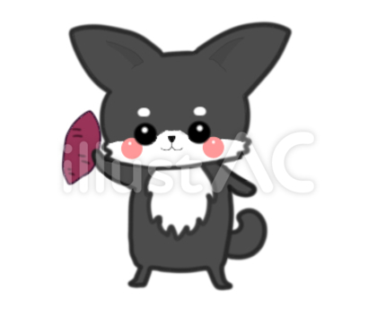 芋を掘り当てたチワワ。