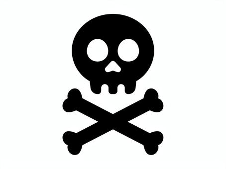 Illustration, skull, mark, bones, 
