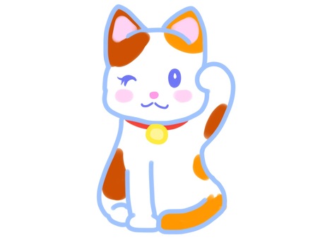招き猫 招き猫 招き猫,猫,かわいいのイラスト素材