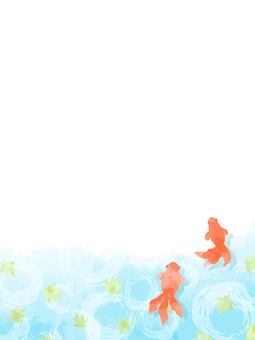 Illustration, background, goldfish, summer, 