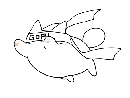 ゴール ねこ ねこ,白猫,ゴールテープ,goal,勝負,リレー,スポーツ,肉球,主線あり,フィニッシュのイラスト素材