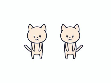 見つめる猫 見つめる猫 猫,ネコ,動物,ペット,子猫,こねこ,キャット,哺乳類,ワンポイント,可愛いのイラスト素材