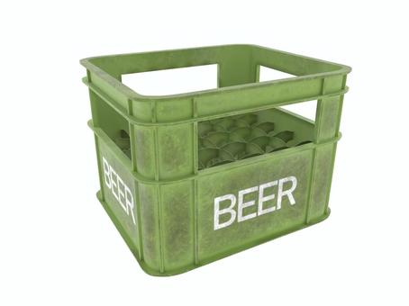 緑色の汚れたビールケース ビールケース,ケース,ビール箱,入れ物,3d,cg,緑,汚れのイラスト素材