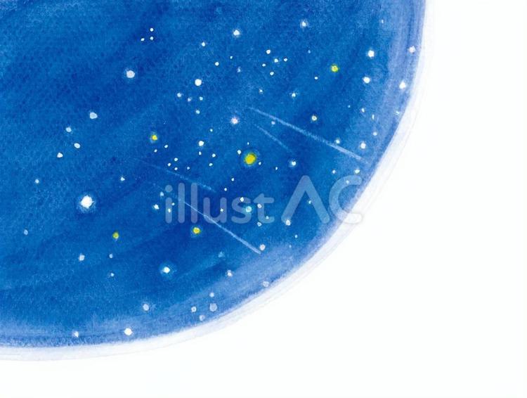 星が綺麗な宇宙の飾り 流れ星,地球,宇宙空間のイラスト素材