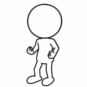 気合を入れる人 棒人間,気合,やる気,意気込み,闘志,決意,覚悟,挑戦,勝負,集中のイラスト素材