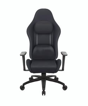 黒いゲーミングチェア 黒いゲーミングチェア ゲーミングチェア,椅子,pcチェア,オフィス,ゲーミング,配信,家具,インテリア,黒,レザーのイラスト素材