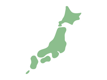 和風・ジャパン・シンプルな日本地図 日本地図,列島,シルエット,マップ,国土,国,アジア,極東,アイコン,和風のイラスト素材