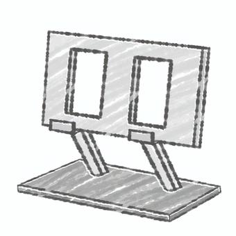Illustration, टैबलेट स्टैंड, चांदी, पढ़ना तालिका, 