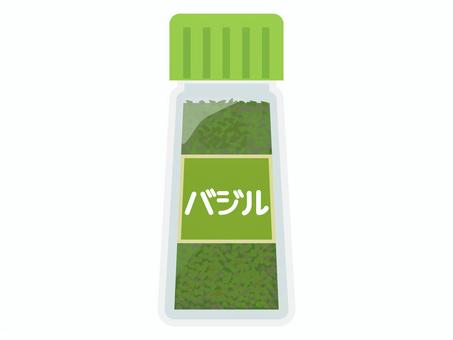 バジル バジル,バジルパウダー,スパイス,ハーブ,調味料,調理,料理,香辛料,瓶入りスパイス,瓶入り調味料のイラスト素材