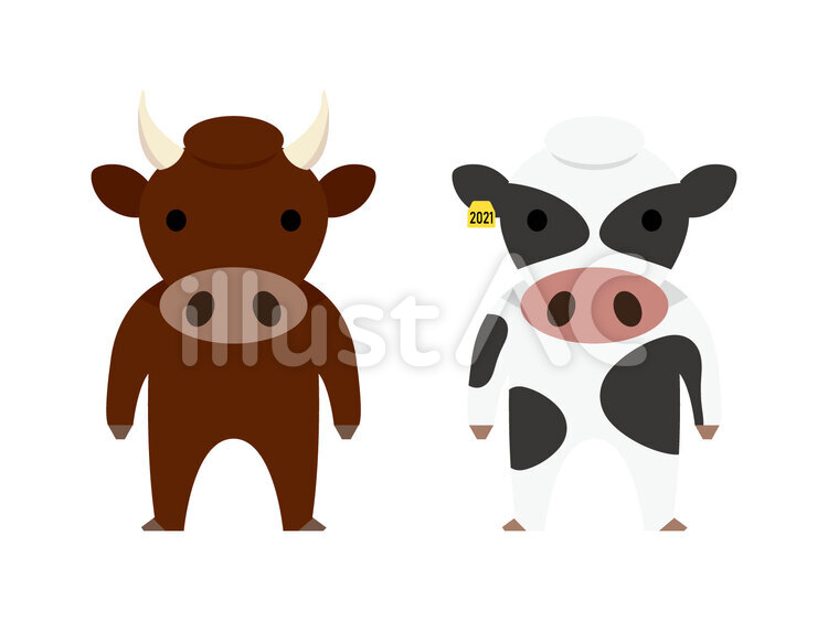 Free Vectors | Upright simple cow character