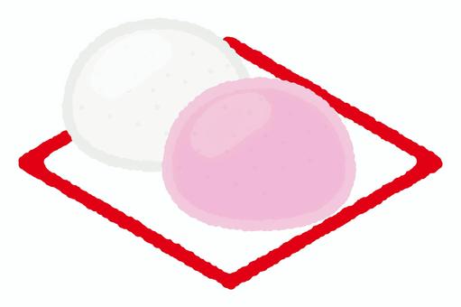 紅白饅頭 紅白饅頭,饅頭,和菓子,茶菓子,お祝い,スイーツ,和スイーツのイラスト素材