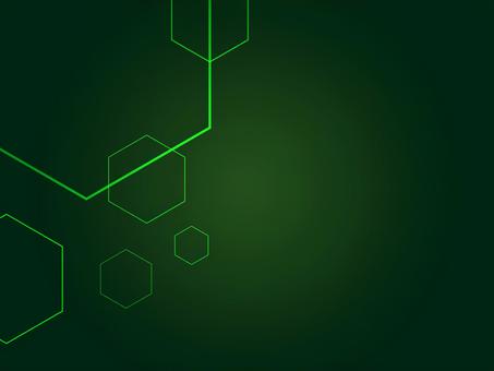六角形グラデのテクノロジー背景 緑 背景,テクノロジー,ビジネス,緑,黒,グラデーション,六角形,未来,デジタル,サイバーのイラスト素材