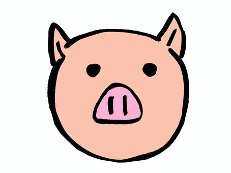 Illustration, ein schwein, deckel, 