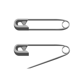 安全ピン 安全ピン,ピン,文房具,文具,事務用品,手芸,留め金,装身具,留め具,バッジのイラスト素材