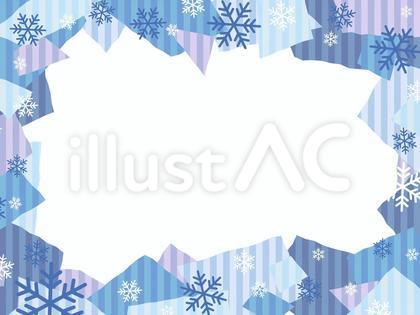 つぎはぎパッチワークストライプ 雪の結晶