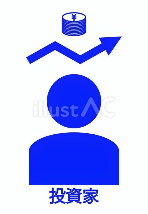 投資家シルエット 投資家,投資,矢印のイラスト素材