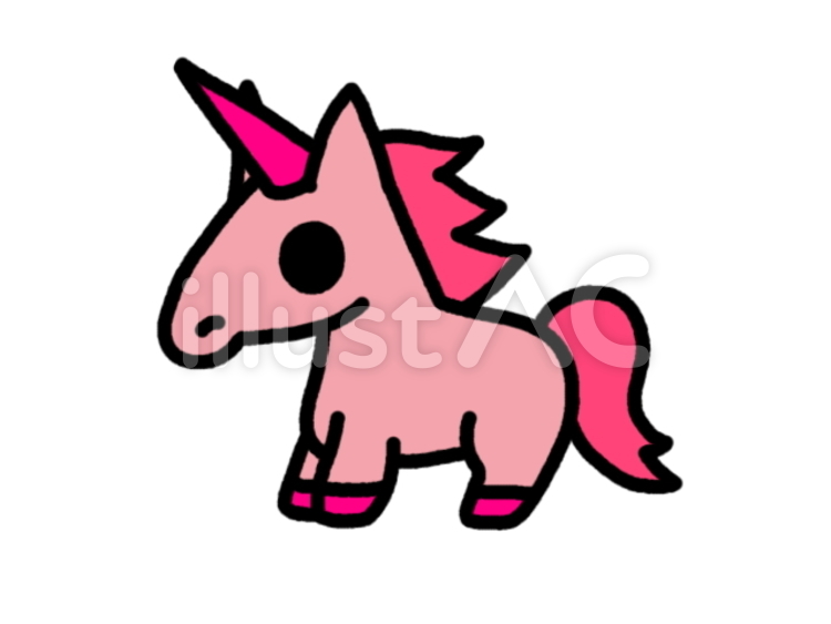 ユニコーン 桃イラスト No 無料イラストなら イラストac