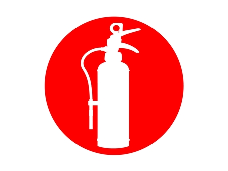 消火器 消火器,防火用品,防火設備,消火設備,家庭用,企業用,事業所用,簡易,簡単,ホースのイラスト素材
