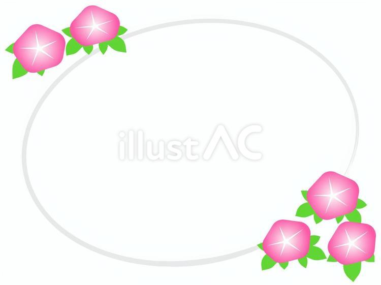 朝顔の花フレーム アサガオ,花,植物のイラスト素材