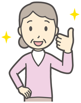 Illustration, que bom, avó, mulher, 