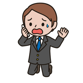 驚く人 スマホ,通話,困惑,クレーム,ストレス,驚愕,びっくり,焦り,ミス,男性のイラスト素材