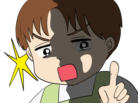 何かを支持する男性 男性,話す,怒る,指さし,提案のイラスト素材