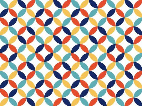 七宝繋ぎB（フィル・ポップカラー） 七宝繋ぎ,七宝,背景,和柄,パターン,伝統紋様,ポップ,カラフル,壁紙,シームレスのイラスト素材