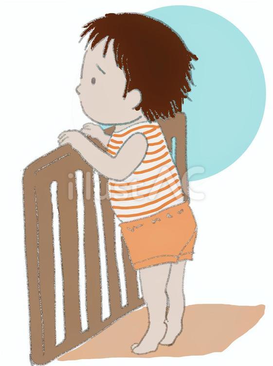 まちぼうけ 子供,男の子,幼児のイラスト素材